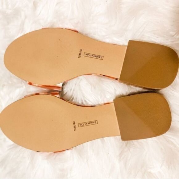 Louise et Cie Lo-Aydia Coral Multi Brush Print Fabric Slides - Picture 8 of 9